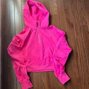 Zyia Relaxation 3/4 zip crop hoodie